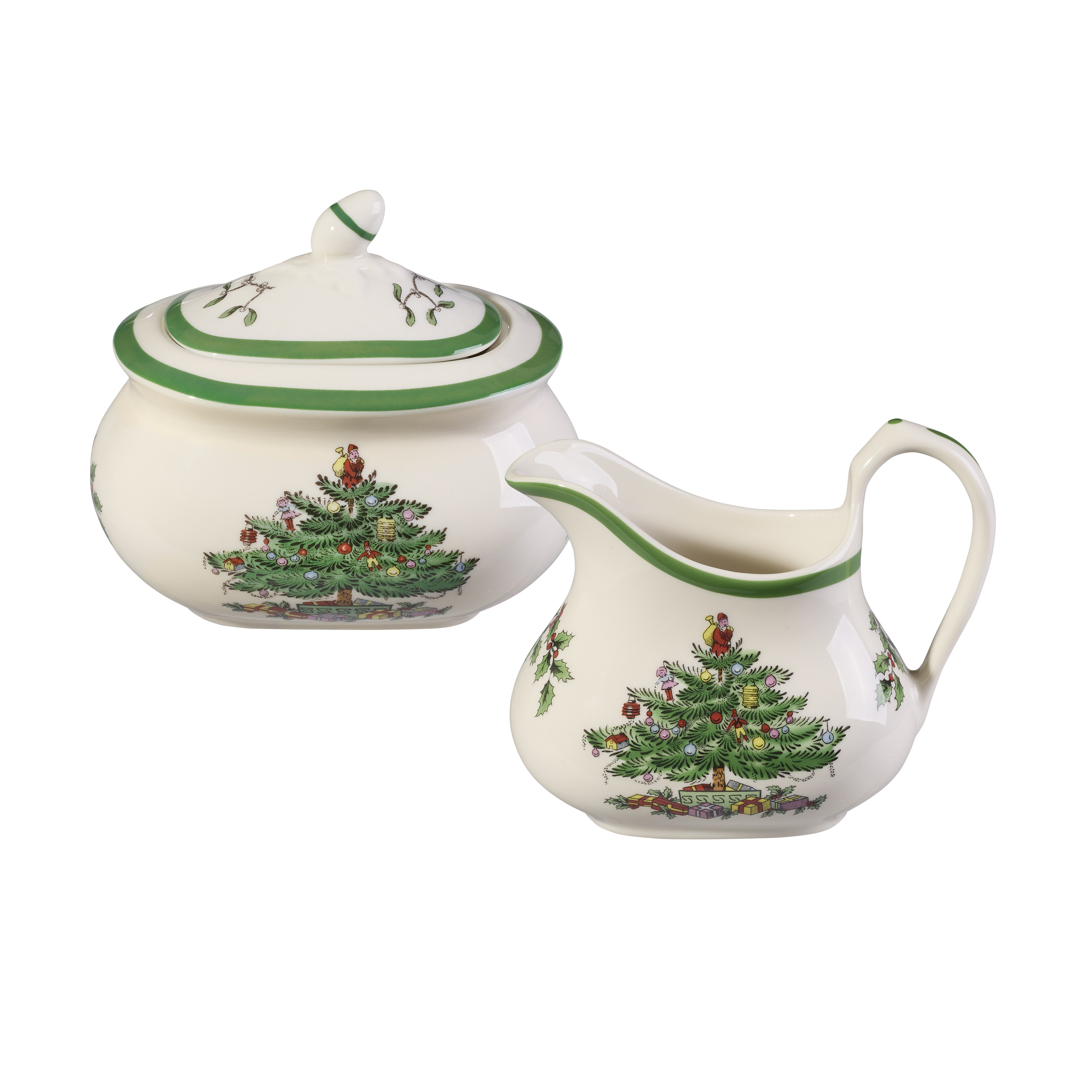 Christmas Tree 3 Piece Sugar and Creamer Set image number null